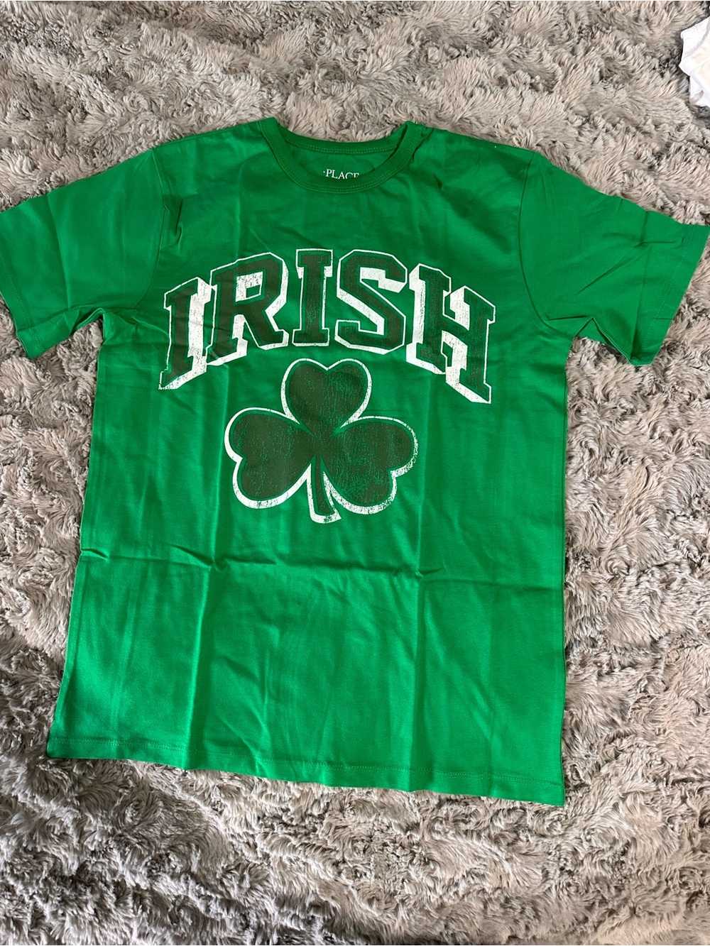 The Children's Place Green 'Irish' Graphic Tee with Shamrock